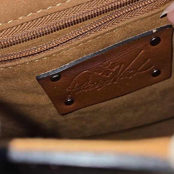 Patricia Nash Dark Brown Shearling Crossbody Bag Womens Handbag Purse Tote Carry - Picture 10 of 16